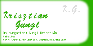 krisztian gungl business card